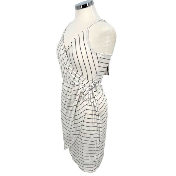 41 Hawthorn Striped Wrap Dress Ivory Black Size Small Petite NWT - Picture 5 of 9